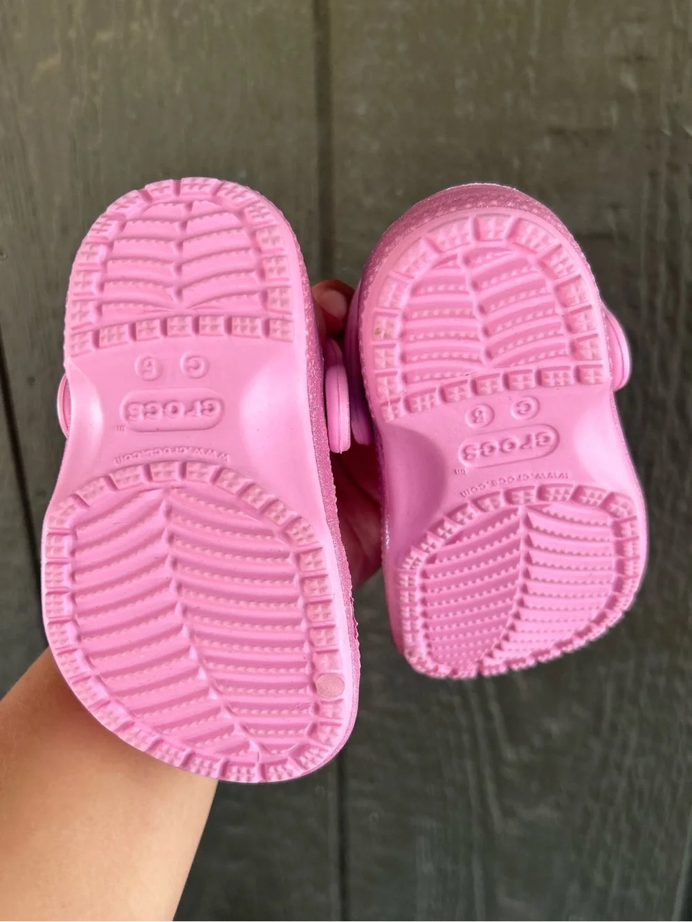 CROCS Kids' Glitter Clog in Pink